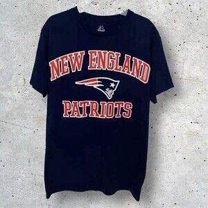Majestic NEW ENGLAND PATRIOTS Unisex T-Shirt NFL Football Size Small Mens Womens